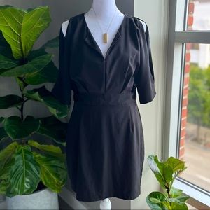 arc & co. Black Mini Dress with Cut-out Sleeves and Open Back (M)